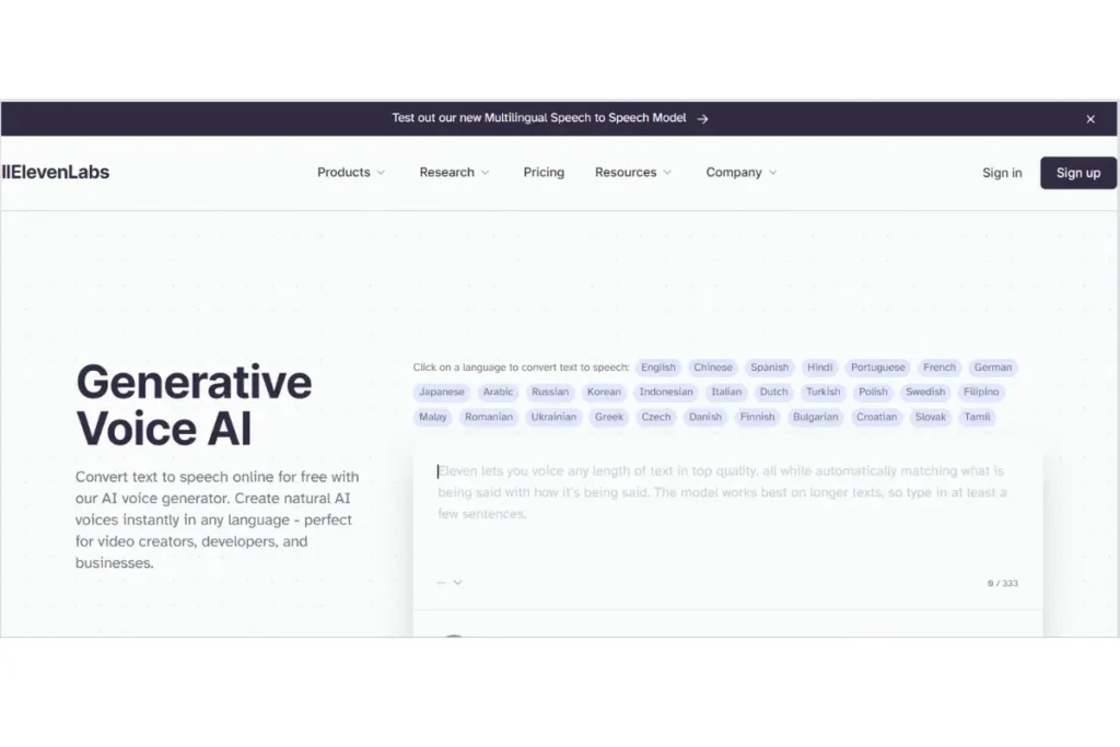 Elevenlabs AI tool