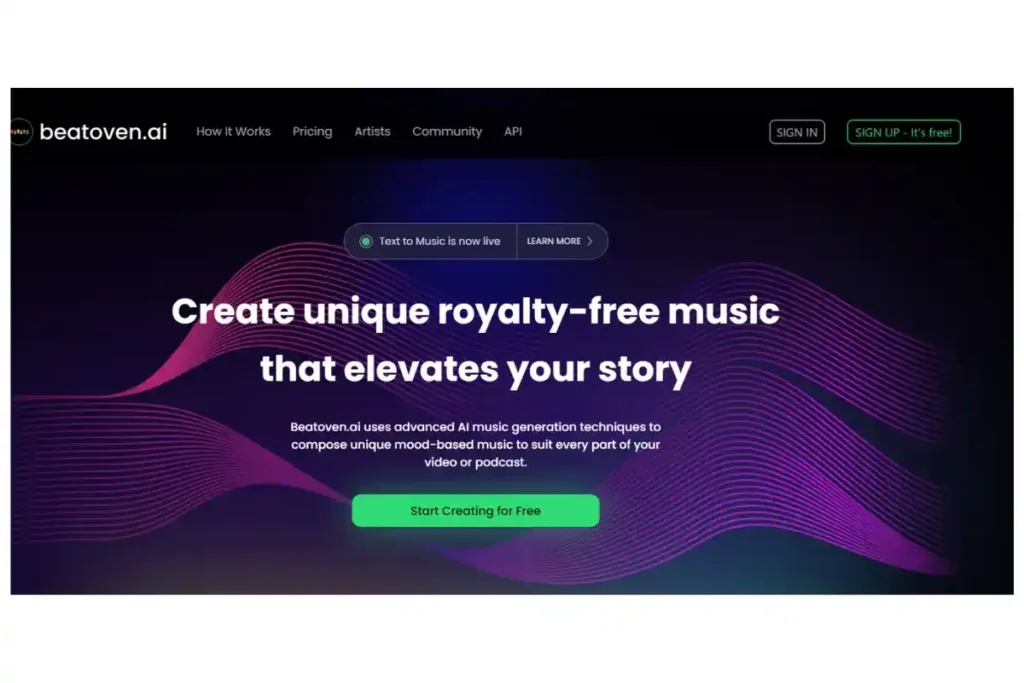 beatoven AI tool